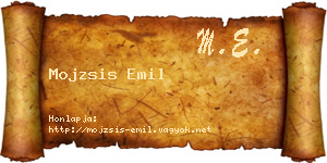 Mojzsis Emil névjegykártya